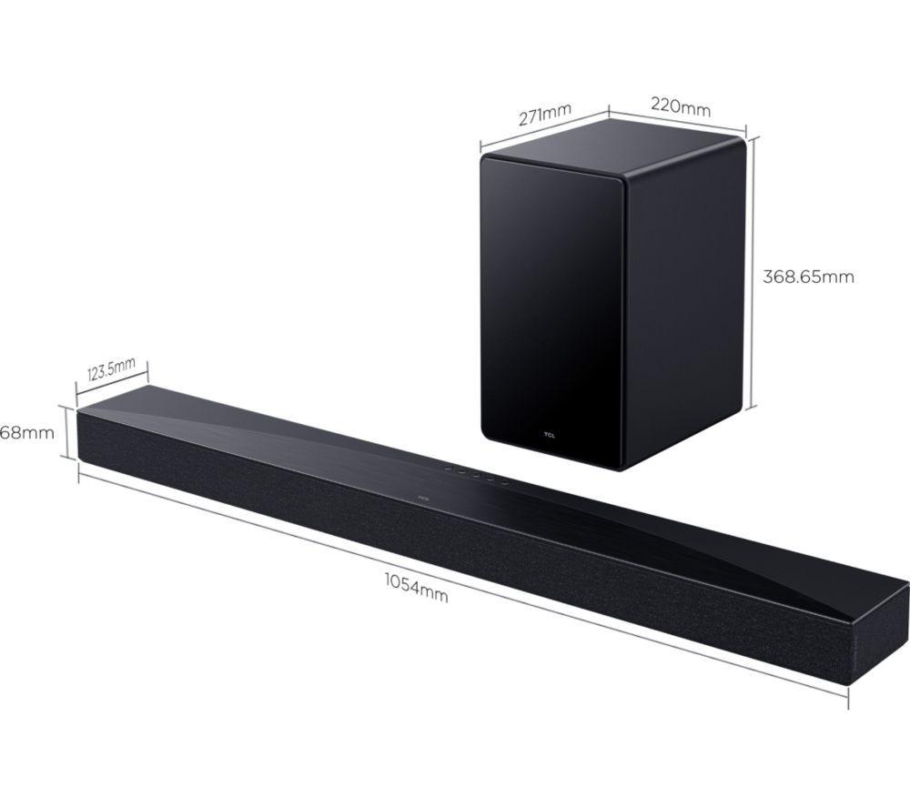 Barra de sonido inalámbrica TCL Q65H 5.1 con Dolby Atmos y DTS:X