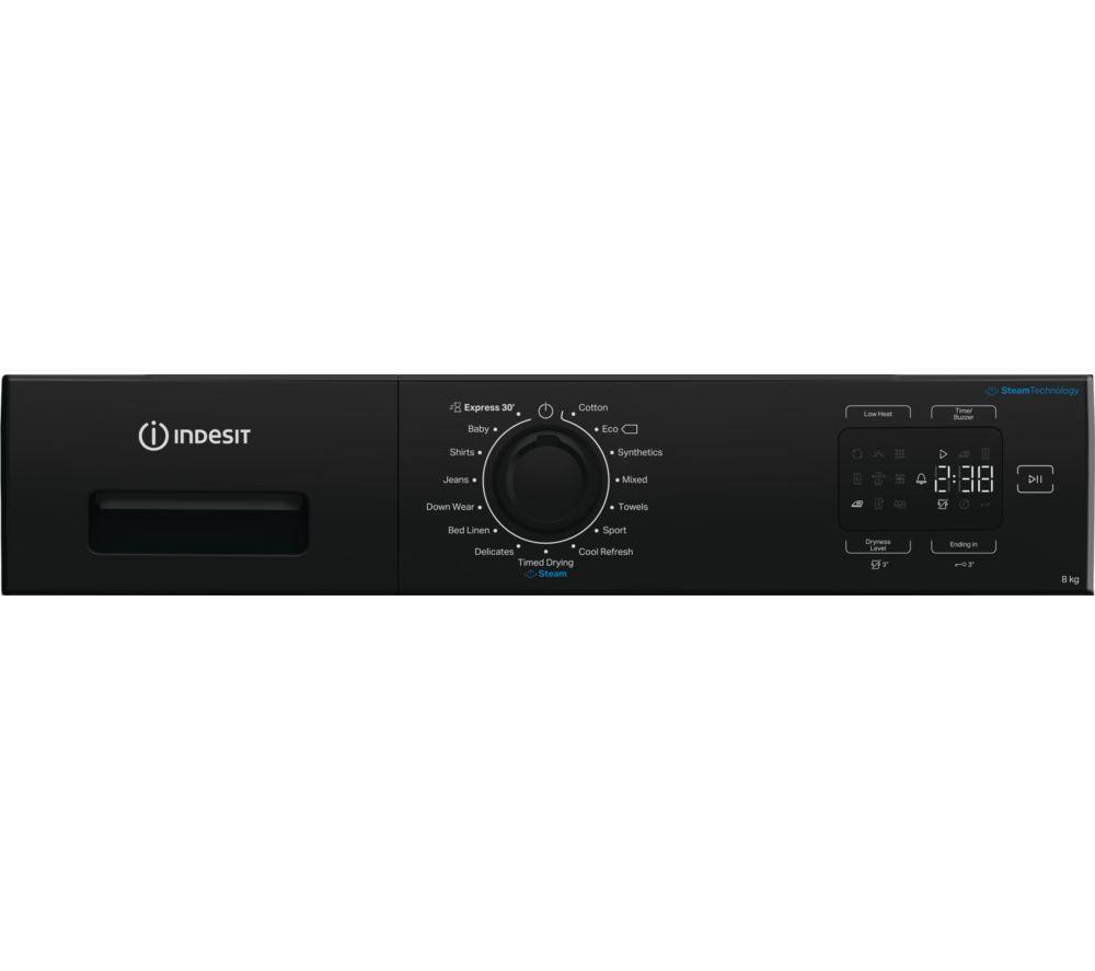 Secadora de bomba de calor INDESIT C YSD 82D BB UK kg - Negro