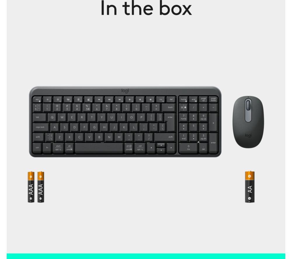 LOGITECH MK250 Wireless Keyboard & Mouse Set - Graphite