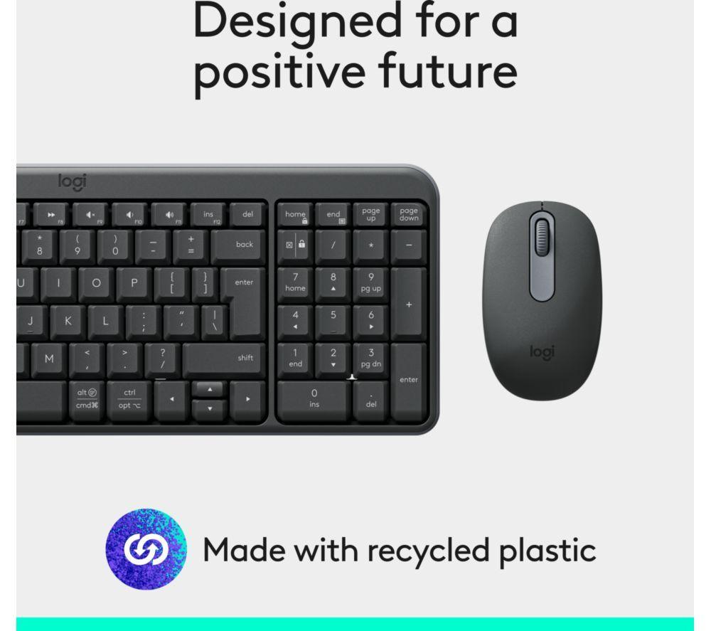 LOGITECH MK250 Wireless Keyboard & Mouse Set - Graphite
