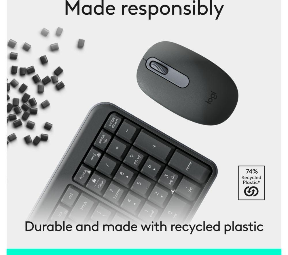 LOGITECH MK250 Wireless Keyboard & Mouse Set - Graphite