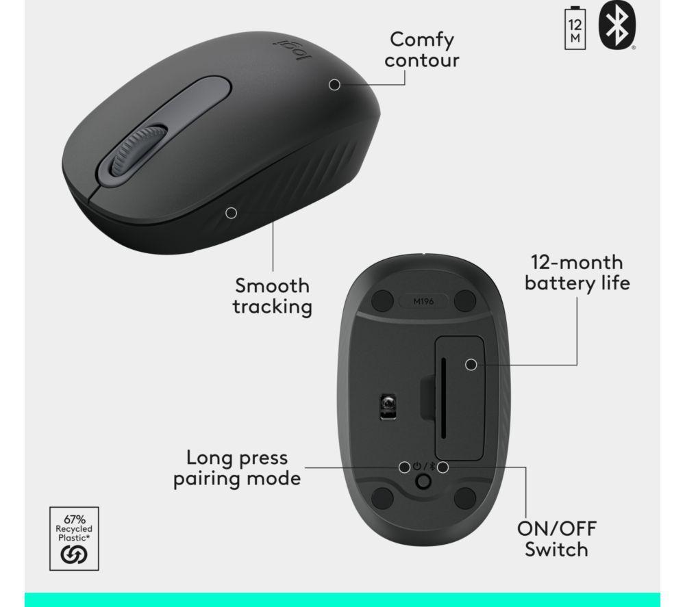 LOGITECH MK250 Wireless Keyboard & Mouse Set - Graphite