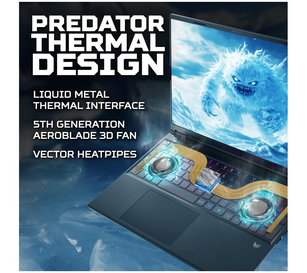 ACER Predator Helios Neo 16S AI 16" Gaming Laptop - Intel® Core™ Ultra 9, RTX 5070 Ti, 1 TB SSD