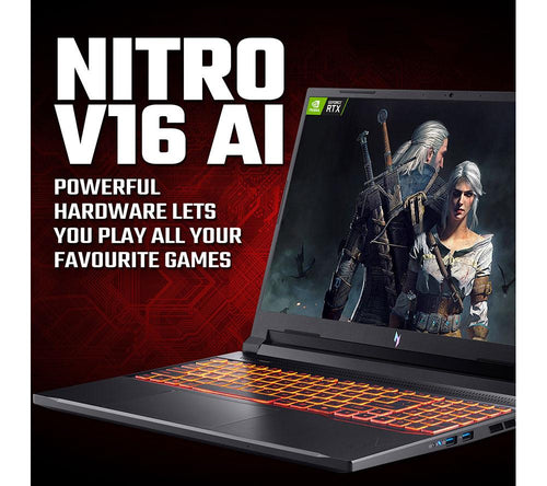 Portátil gaming ACER Nitro V 16 AI de 16" - AMD Ryzen 7, RTX 5060, SSD de 512 GB