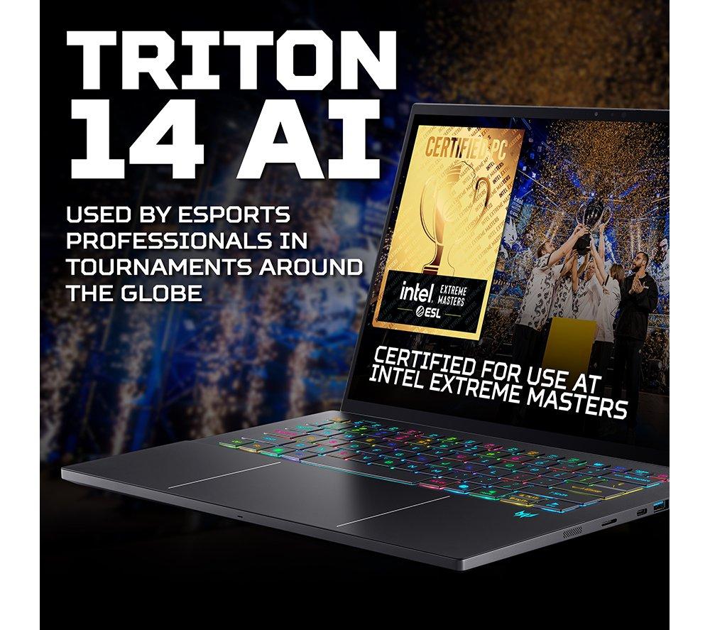 ACER Predator Triton 14 AI 14.5" Gaming Laptop - Intel® Core™ Ultra 9, RTX 5070, 2 TB SSD