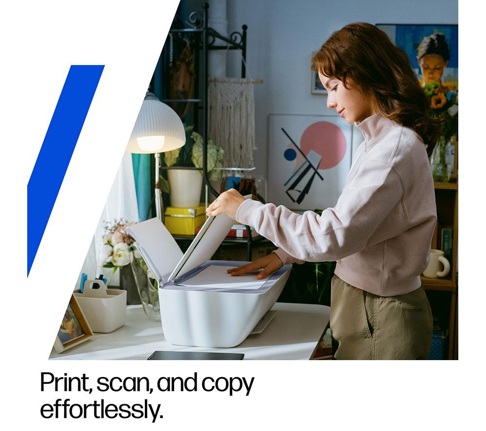 Impresora de inyección de tinta inalámbrica todo en uno HP DeskJet 2922 | Escáner y copiadora | 3 meses de tinta Instant Ink gratis