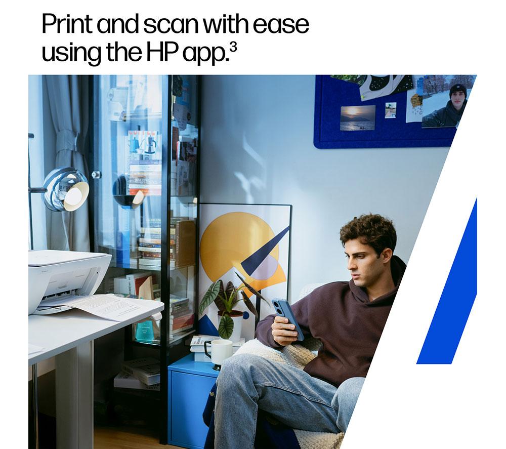 Impresora de inyección de tinta inalámbrica todo en uno HP DeskJet 2922 | Escáner y copiadora | 3 meses de tinta Instant Ink gratis