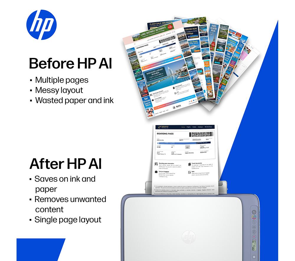 Impresora de inyección de tinta inalámbrica todo en uno HP DeskJet 2922 | Escáner y copiadora | 3 meses de tinta Instant Ink gratis