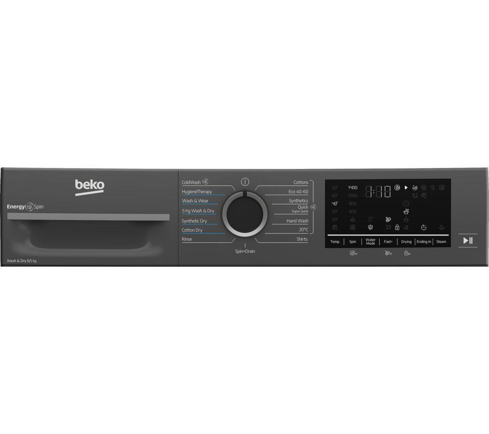 BEKO Pro EnergySpin BM3DT68342A Lavadora secadora de 8 kg - Antracita