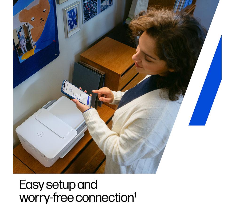 Impresora de inyección de tinta inalámbrica todo en uno HP DeskJet 4322 | Escaneo y copia | 5 meses de Instant Ink gratis
