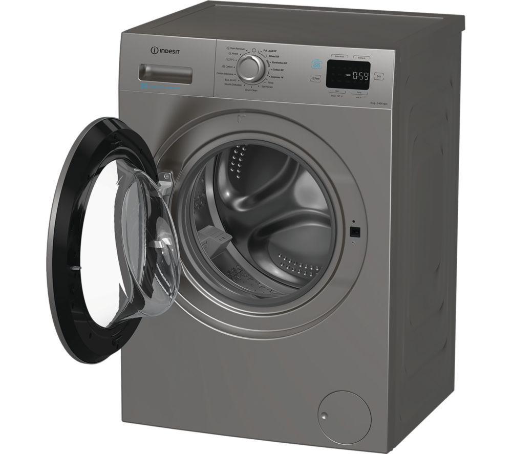 INDESIT Push&Go IP 846S PUSH&GO UK Lavadora de 8 kg y 1400 rpm - Plata