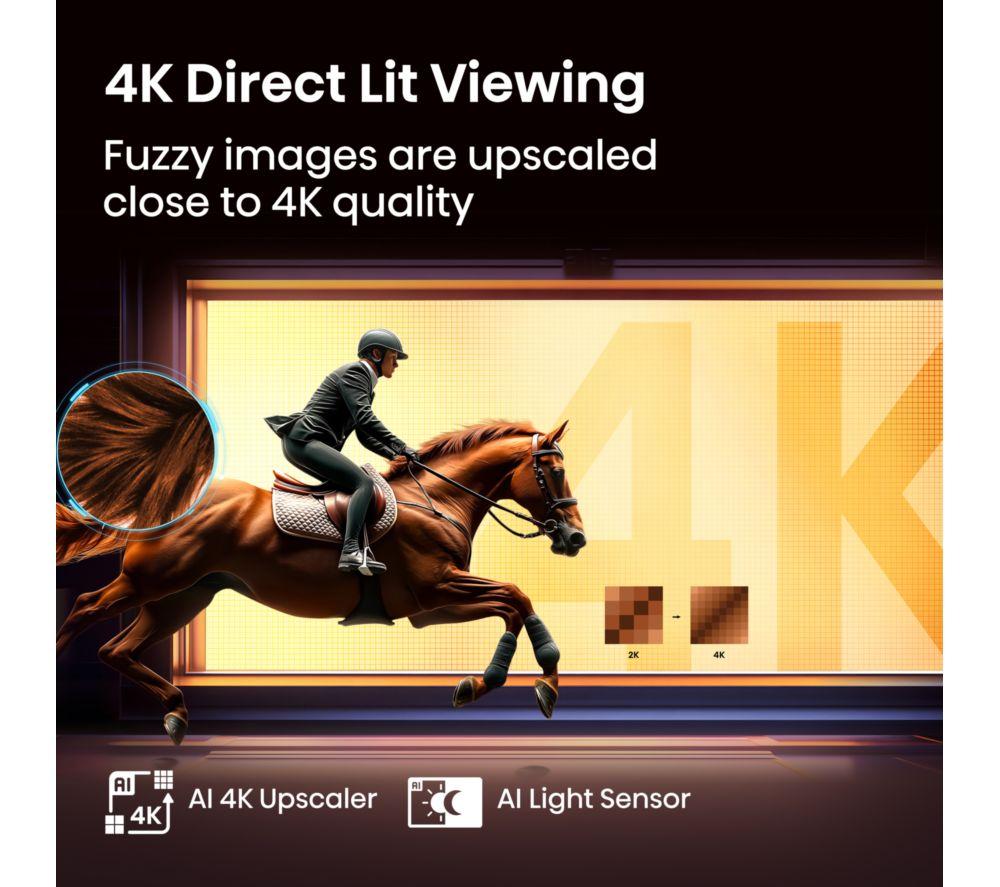 Televisor inteligente Hisense E7Q 50" QLED 4K con IA y Freely - 50E7QTUK