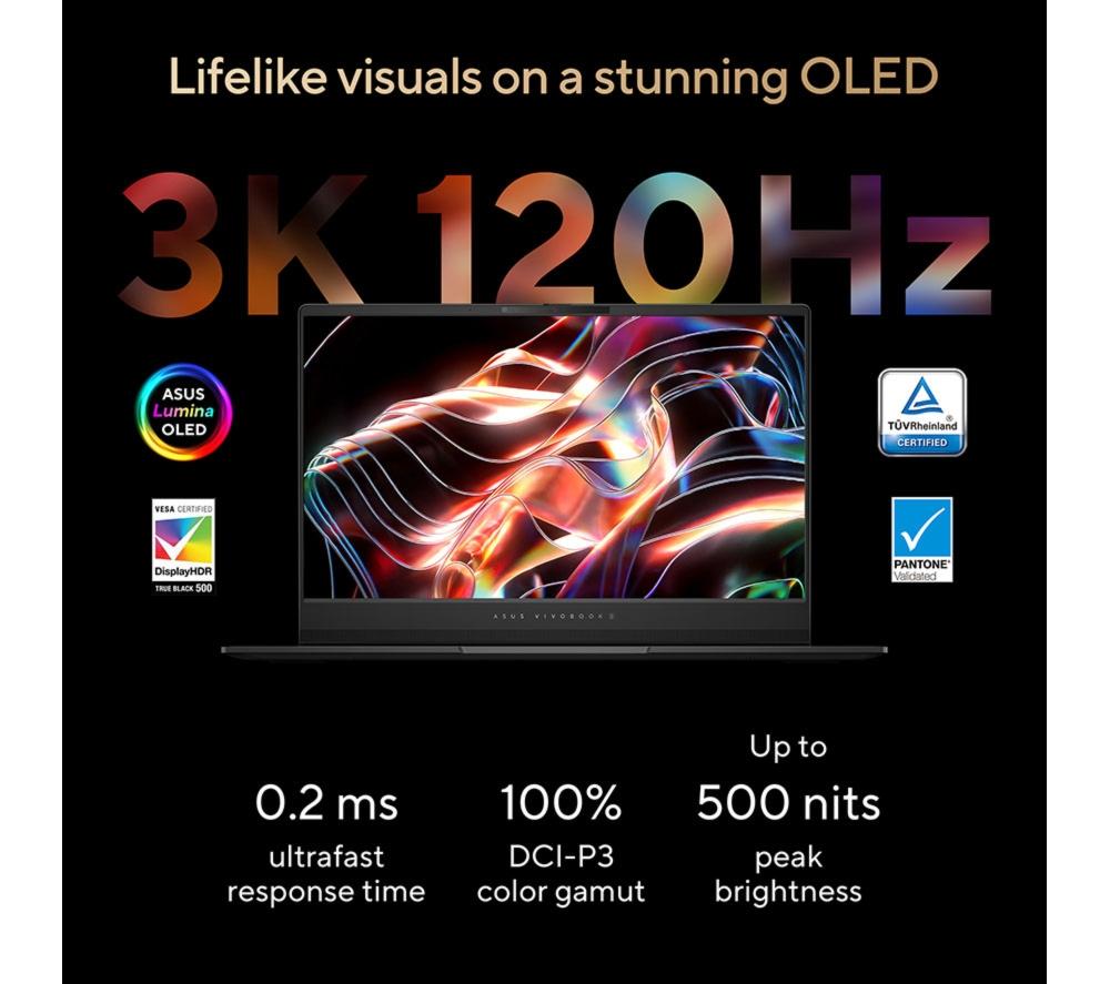 ASUS Vivobook S15 OLED 15.6" Laptop, Copilot+ PC - AMD Ryzen AI 9, 1 TB SSD, Cool Silver