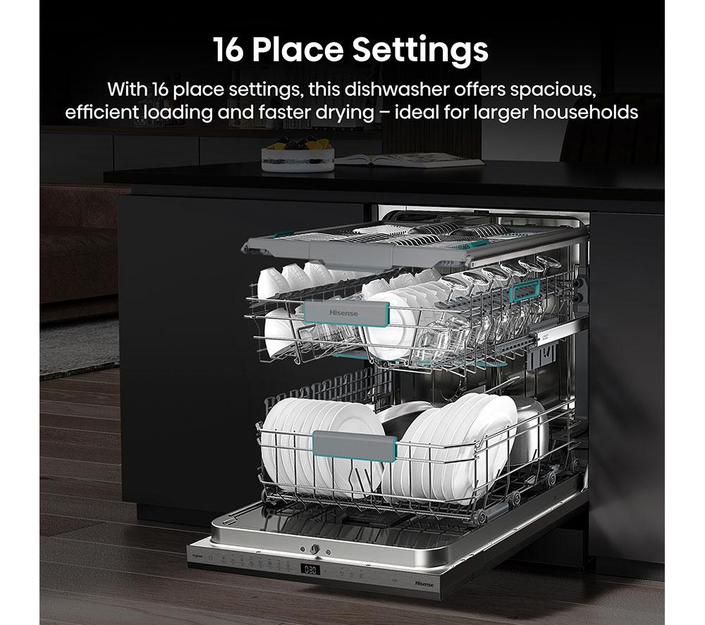 HISENSE HV16AUK Lavavajillas totalmente integrado de tamaño completo