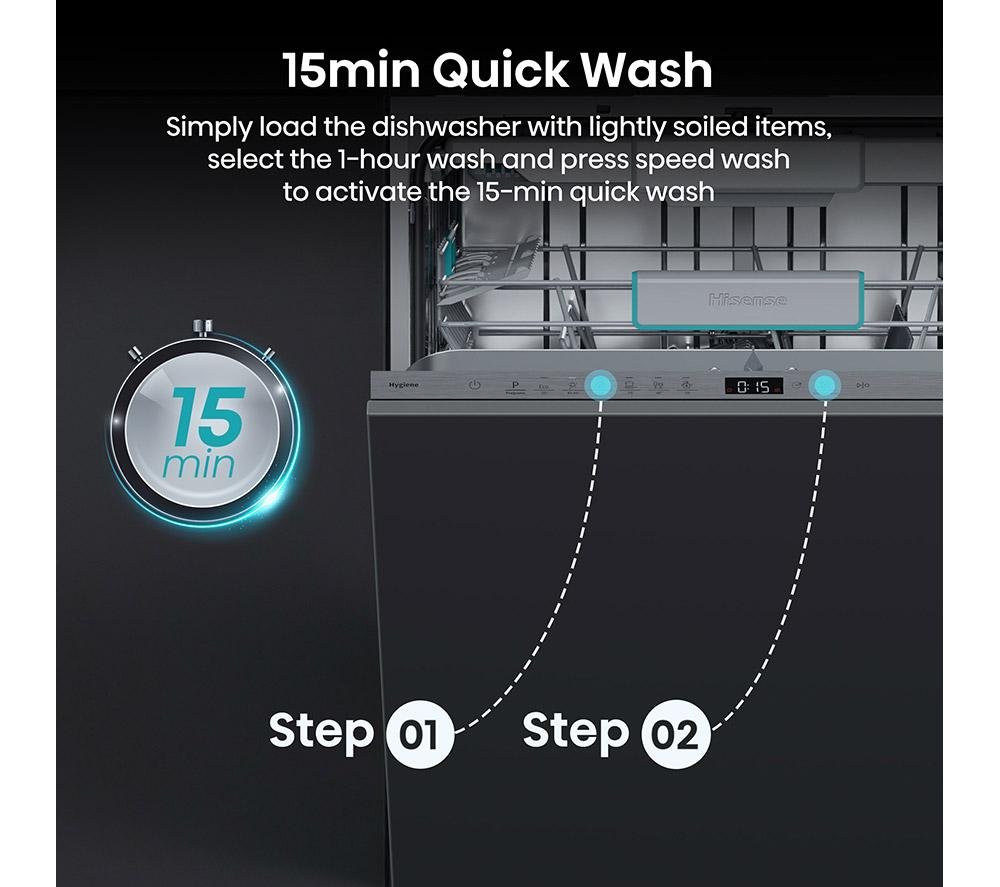 HISENSE HV16CUK Full-size Fully Integrated Dishwasher