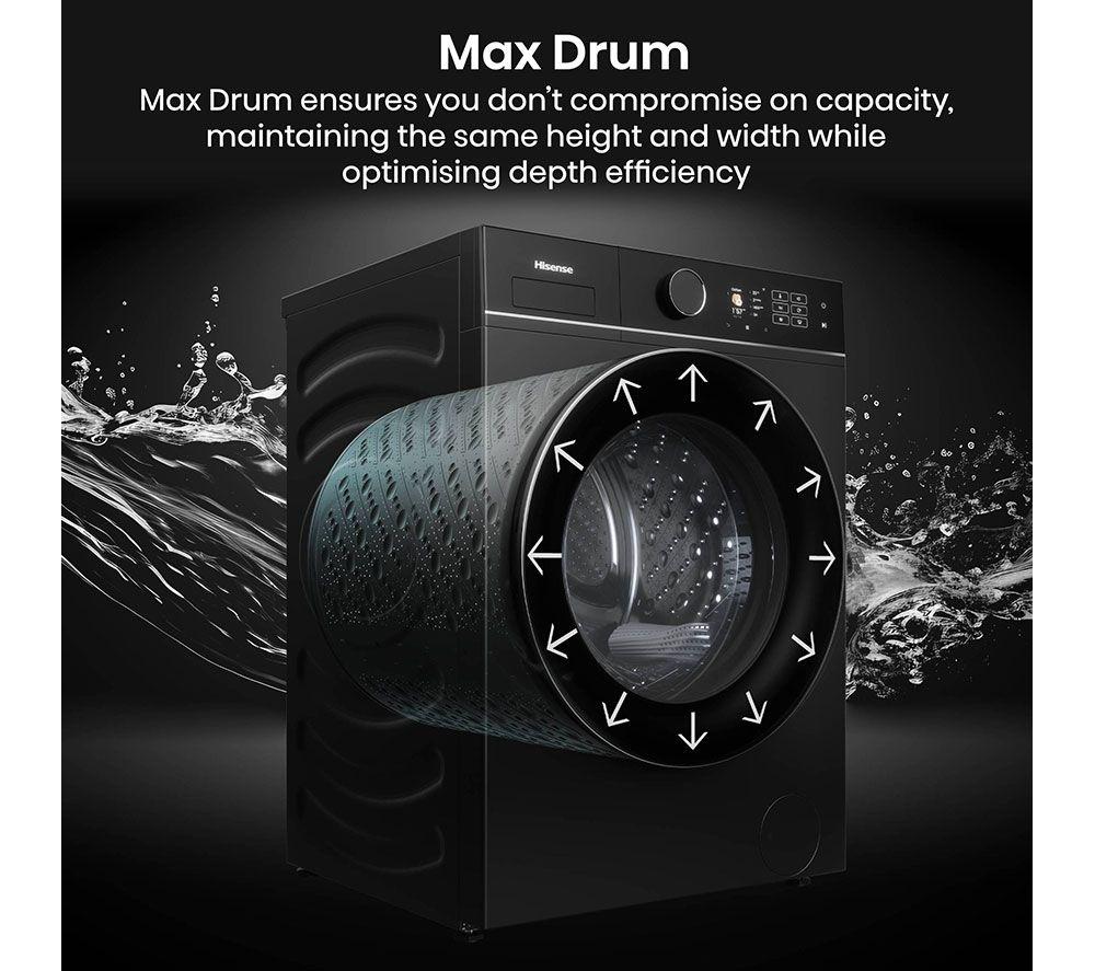 HISENSE KitchenFit 5i Series WD5I9043BBFS WiFi-enabled 9 kg Washer Dryer - Black