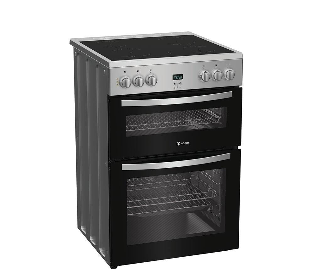Cocina eléctrica vitrocerámica INDESIT IDE6VDCS1 de 60 cm - Plata