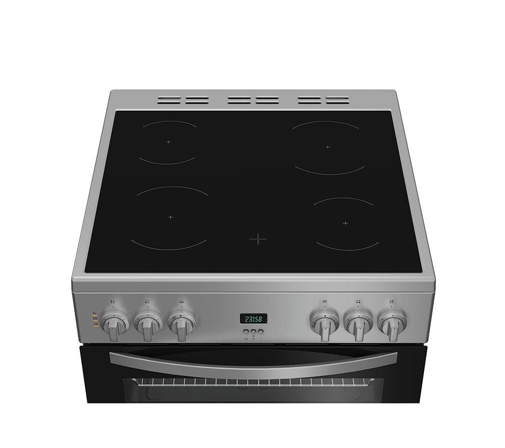 Cocina eléctrica vitrocerámica INDESIT IDE6VDCS1 de 60 cm - Plata