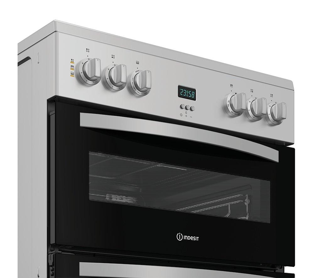 Cocina eléctrica vitrocerámica INDESIT IDE6VDCS1 de 60 cm - Plata