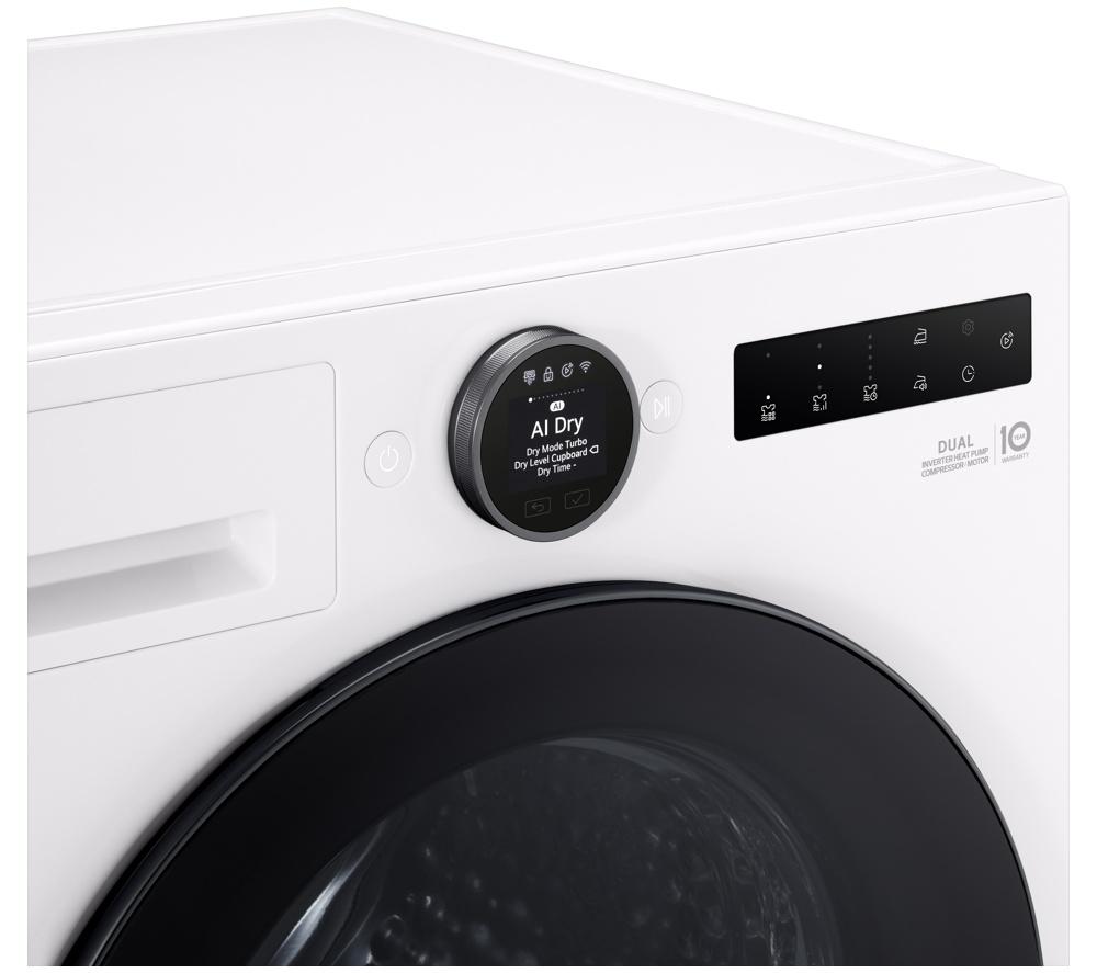 LG Series 7 AI Dry RHX7009TWB 9 kg Heat Pump Tumble Dryer - White