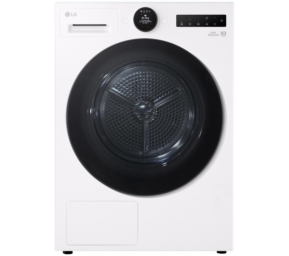 LG Series 7 AI Dry RHX7009TWB 9 kg Heat Pump Tumble Dryer - White