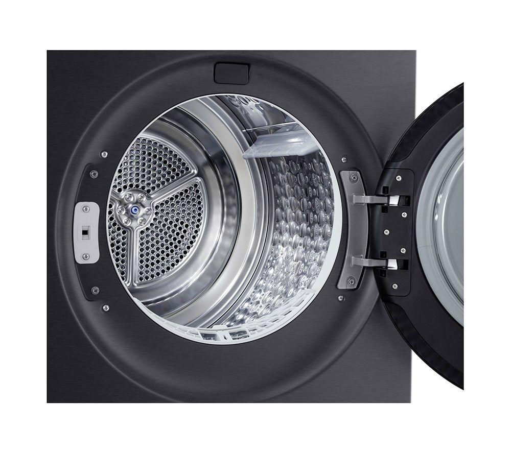 Secadora con bomba de calor LG Serie 7 AI Dry RHX7010TBB de 10 kg - Negro mate