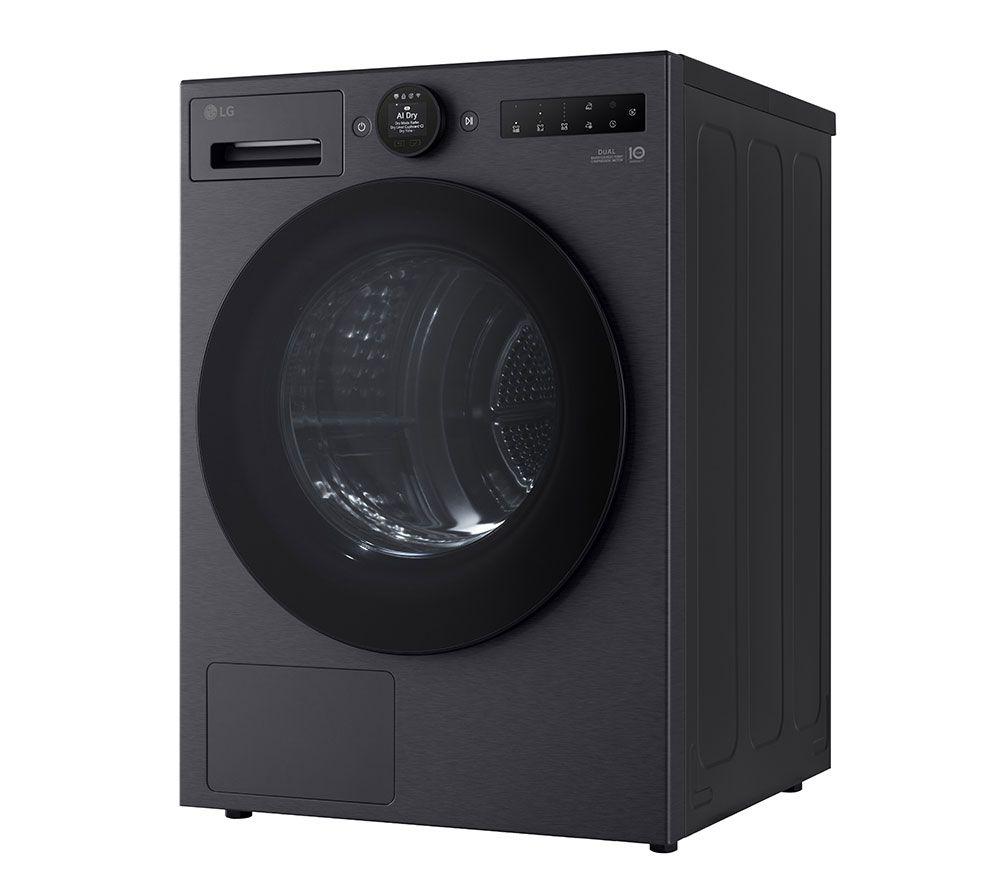 Secadora con bomba de calor LG Serie 7 AI Dry RHX7010TBB de 10 kg - Negro mate
