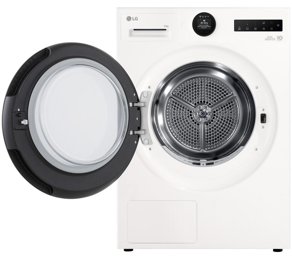 LG Series 7 AI Dry RHX7010TWB 10 kg Heat Pump Tumble Dryer - White