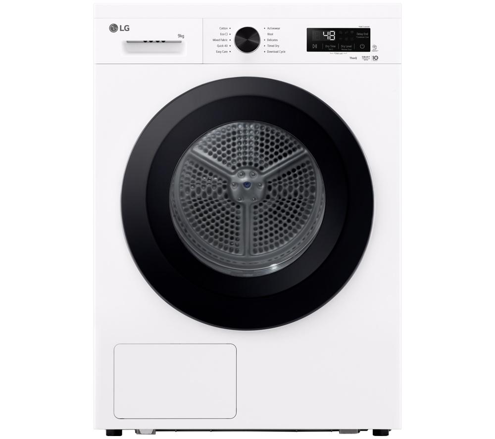 LG Series 2 ThinQ RHX1009NWK 9 kg Heat Pump Tumble Dryer - White