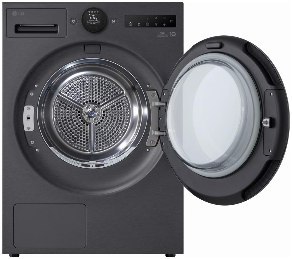LG Series 7 AI Dry RHX7009TBB 9 kg Heat Pump Tumble Dryer - Matte Black