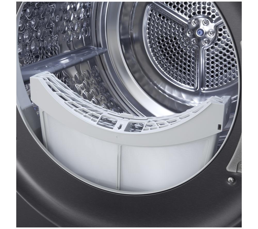 LG Series 7 AI Dry RHX7009TBB 9 kg Heat Pump Tumble Dryer - Matte Black