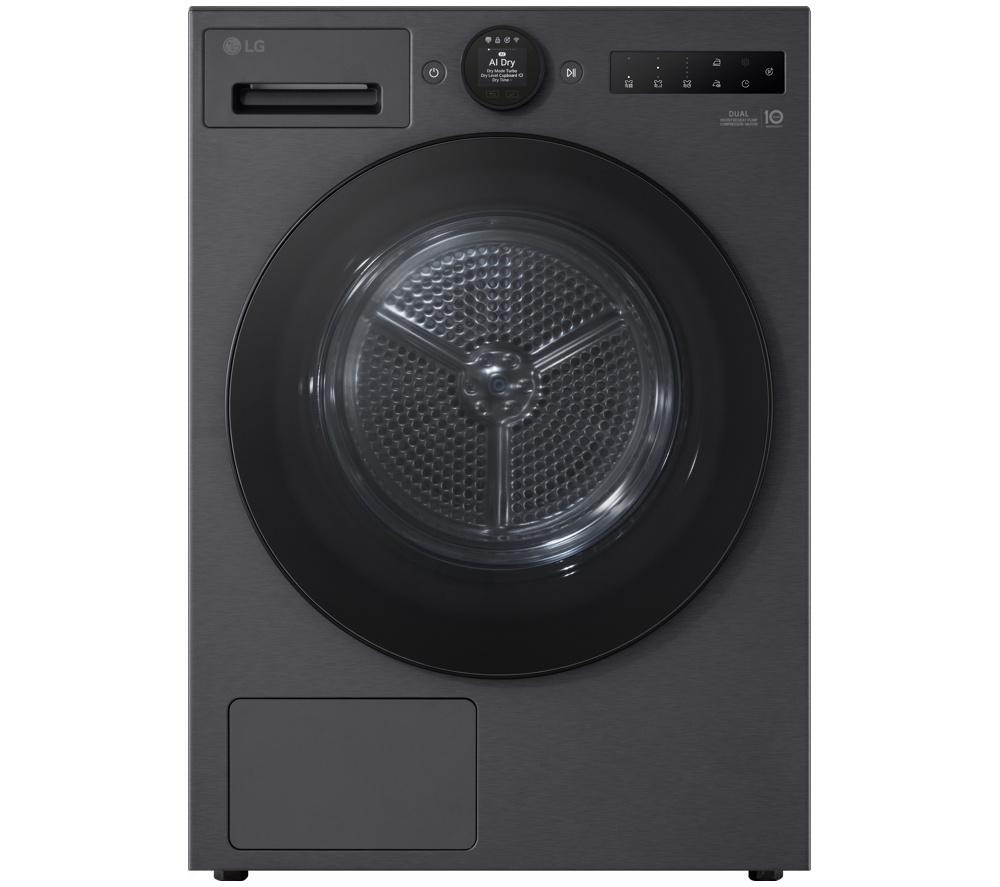 LG Series 7 AI Dry RHX7009TBB 9 kg Heat Pump Tumble Dryer - Matte Black