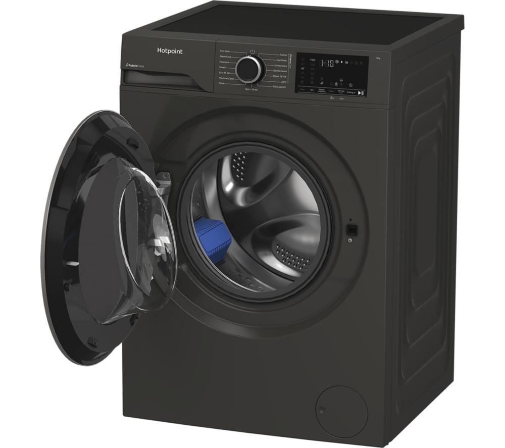HOTPOINT FabricCare HBCA 93G CARE UK Lavadora de 9 kg y 1400 rpm - Gris Manhattan
