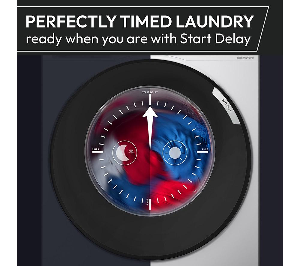 Lavadora HOOVER Pro Wash Series 3 HBR 410BL8G-80 con WiFi, 10 kg, 1400 rpm - Grafito
