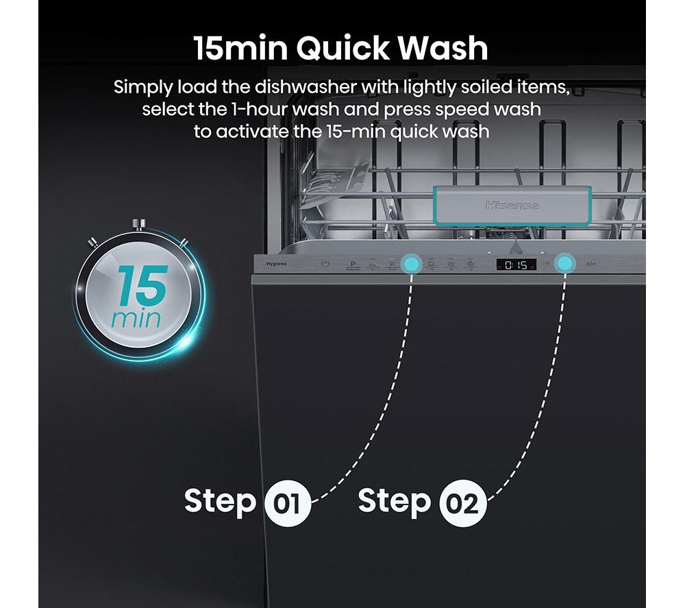 Lavavajillas totalmente integrado HISENSE HV642C65UK de tamaño estándar