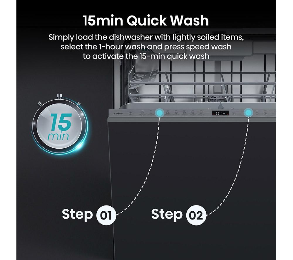 HISENSE HV663A60UK Lavavajillas de tamaño completo totalmente integrado