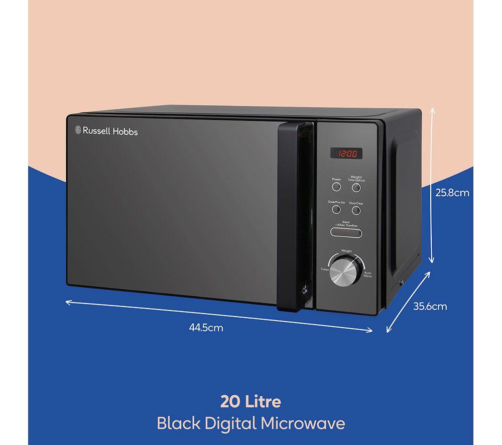 RUSSELLL HOBBS RHM2076B Compact Solo Microwave - Black