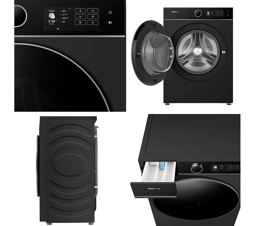 Lavadora HISENSE KitchenFit Serie 5i WF5I9043BBFS con Wi-Fi, 9 kg y 1400 rpm - Negra