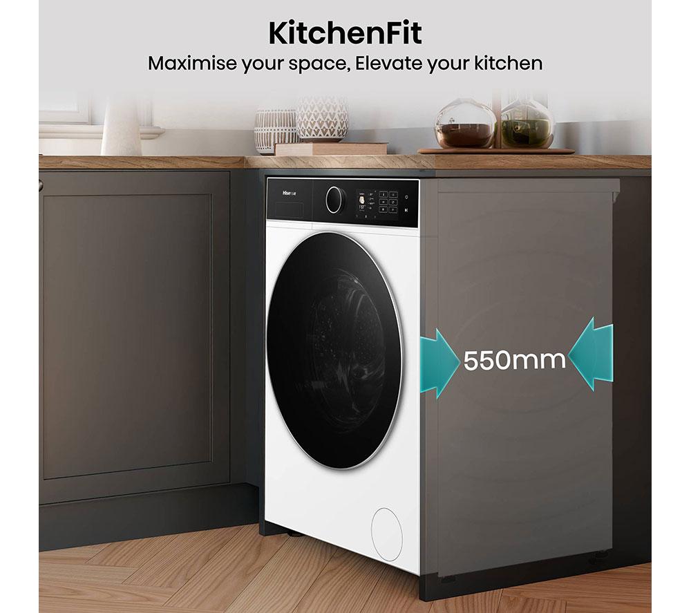 HISENSE KitchenFit 5i Series WD5I1045BWQ WiFi-enabled 10.5 kg Washer Dryer - White