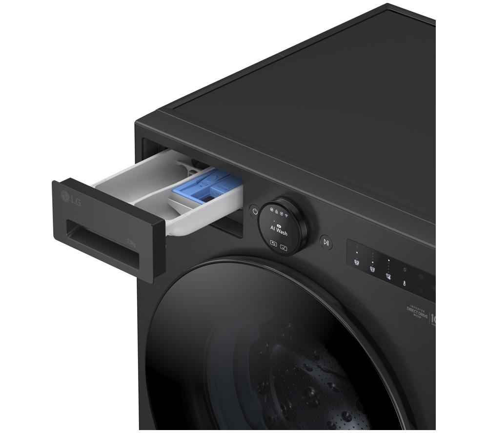 Lavadora LG Serie 7 AI Direct Drive F4X7013TBB con Wi-Fi, 13 kg, 1400 rpm - Negro mate