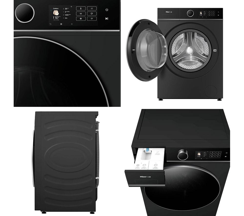 Lavasecadora HISENSE KitchenFit 5i Series WD5I1045BBQ con Wi-Fi, 10,5 kg - Negro