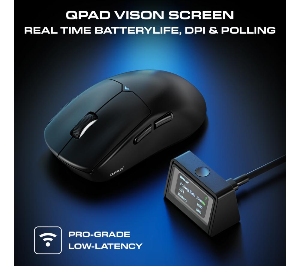 QPAD Mark Model 5 Wireless Optical Gaming Mouse - Black