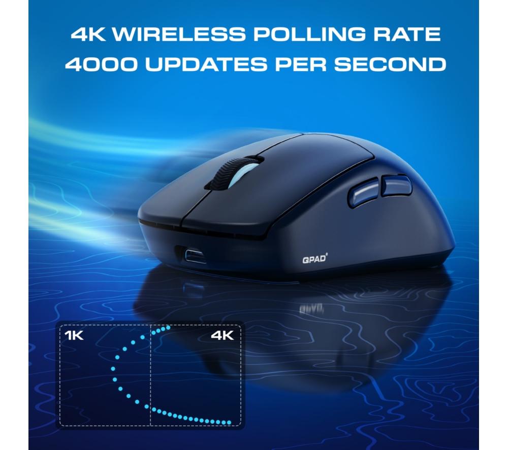 QPAD Mark Model 5 Wireless Optical Gaming Mouse - Black
