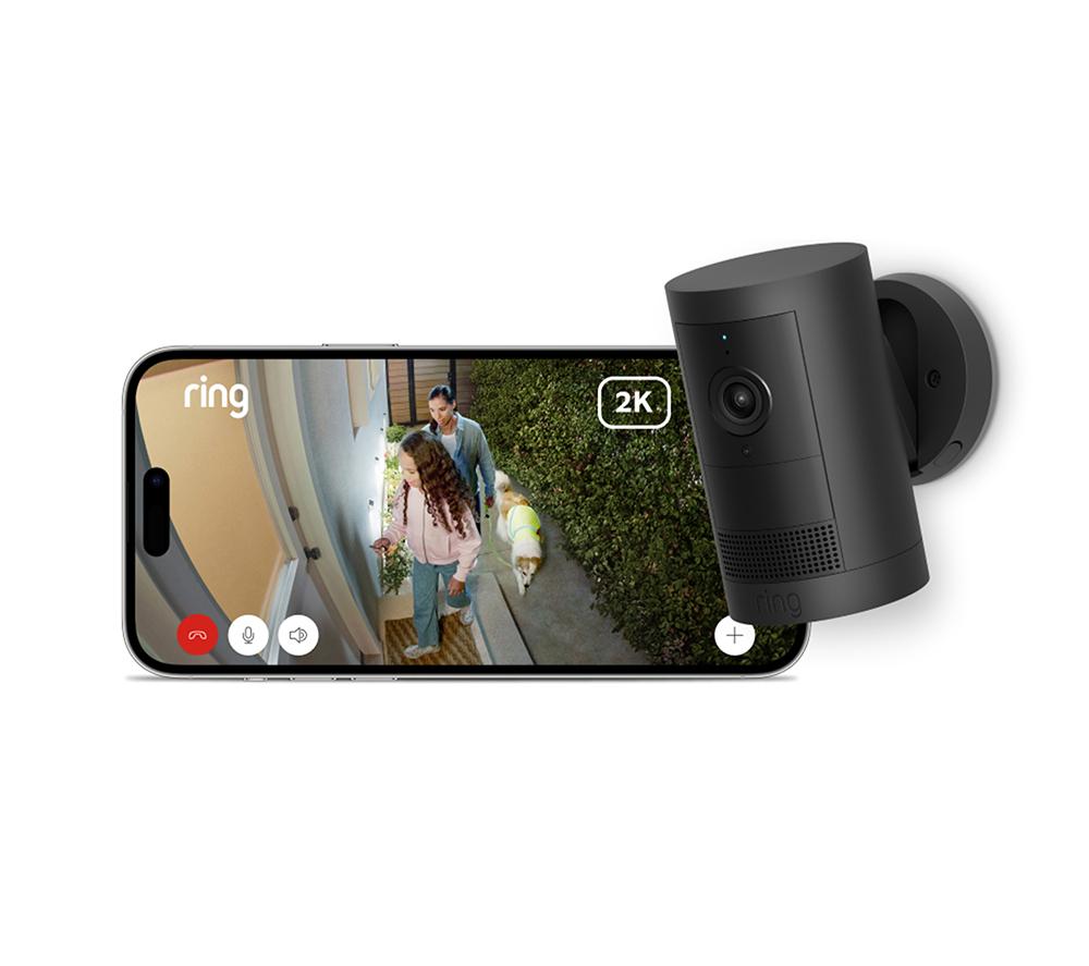 RING Outdoor Cam Plus Battery 2K WiFi Security Camera - Black