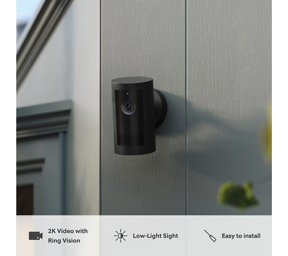 RING Outdoor Cam Plus Battery 2K WiFi Security Camera - Black