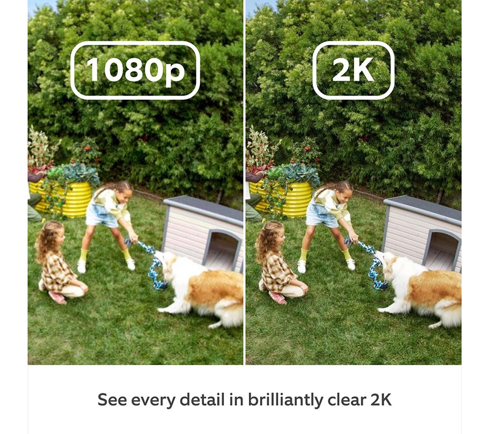 RING Outdoor Cam Plus Plug-in 2K WiFi Security Camera - Black