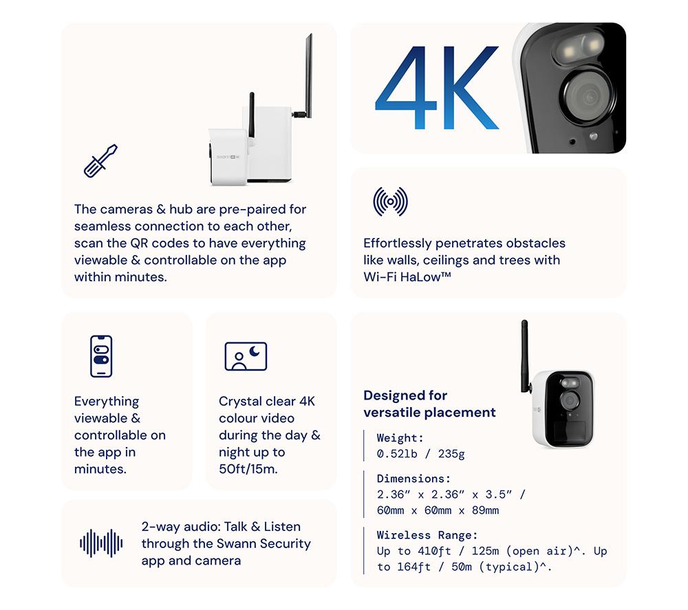 SWANN MaxRanger Mini SWNVK-MRMINISD4 4K Ultra HD NVR Security System - 4 Cameras