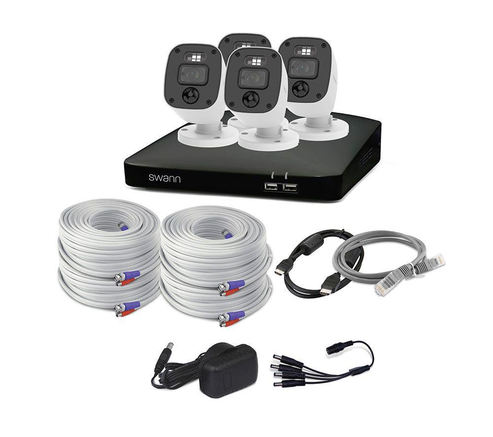 SWANN Home SWDVK-8468542KMQB-EU 8-Kanal 2K DVR-Sicherheitssystem – 256 GB, 4 Kameras