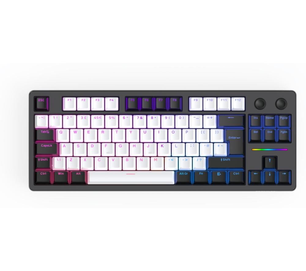 QPAD Loop TKL Mechanical Gaming Keyboard - Black & White
