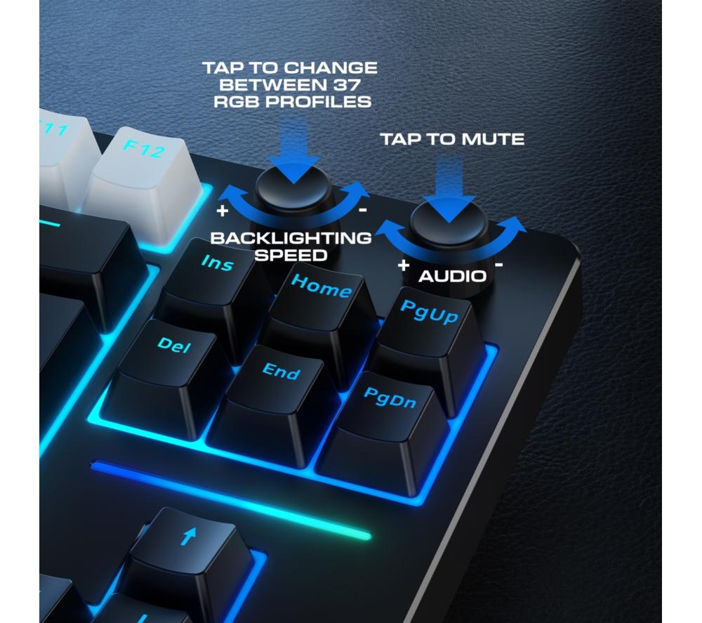 QPAD Loop TKL Mechanical Gaming Keyboard - Black & White